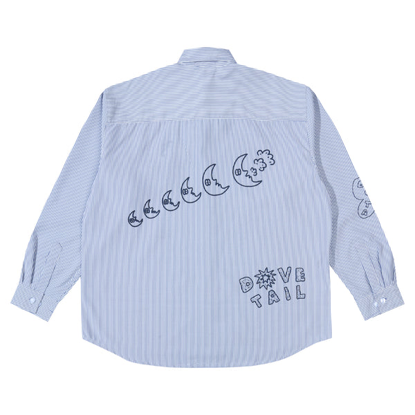 Peculiar Stripe Shirt - White Blue
