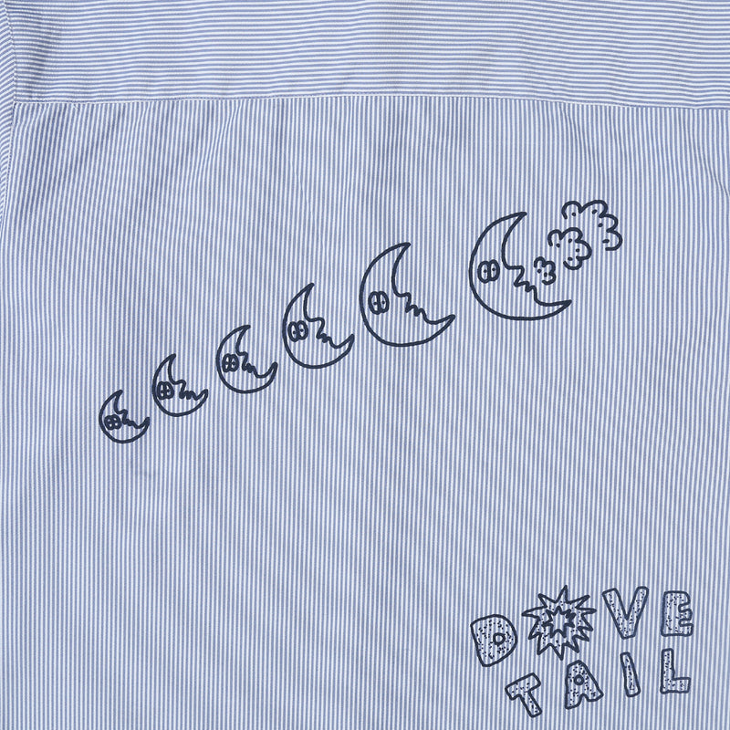 Peculiar Stripe Shirt - White Blue